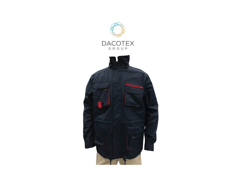 black high collar work jacket